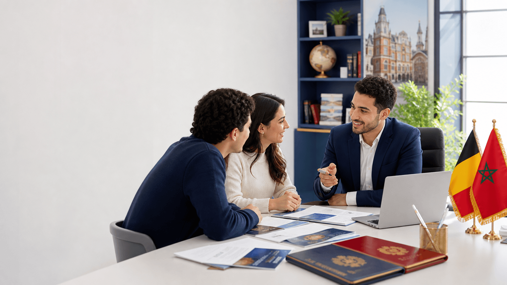 مستشار RihlaAcademy مع طلاب دوليين